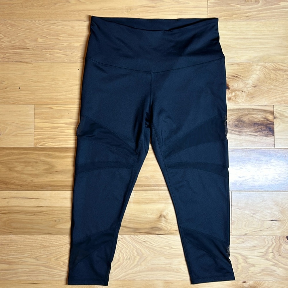 Z by Zella Black Mesh Leggings | Size Large